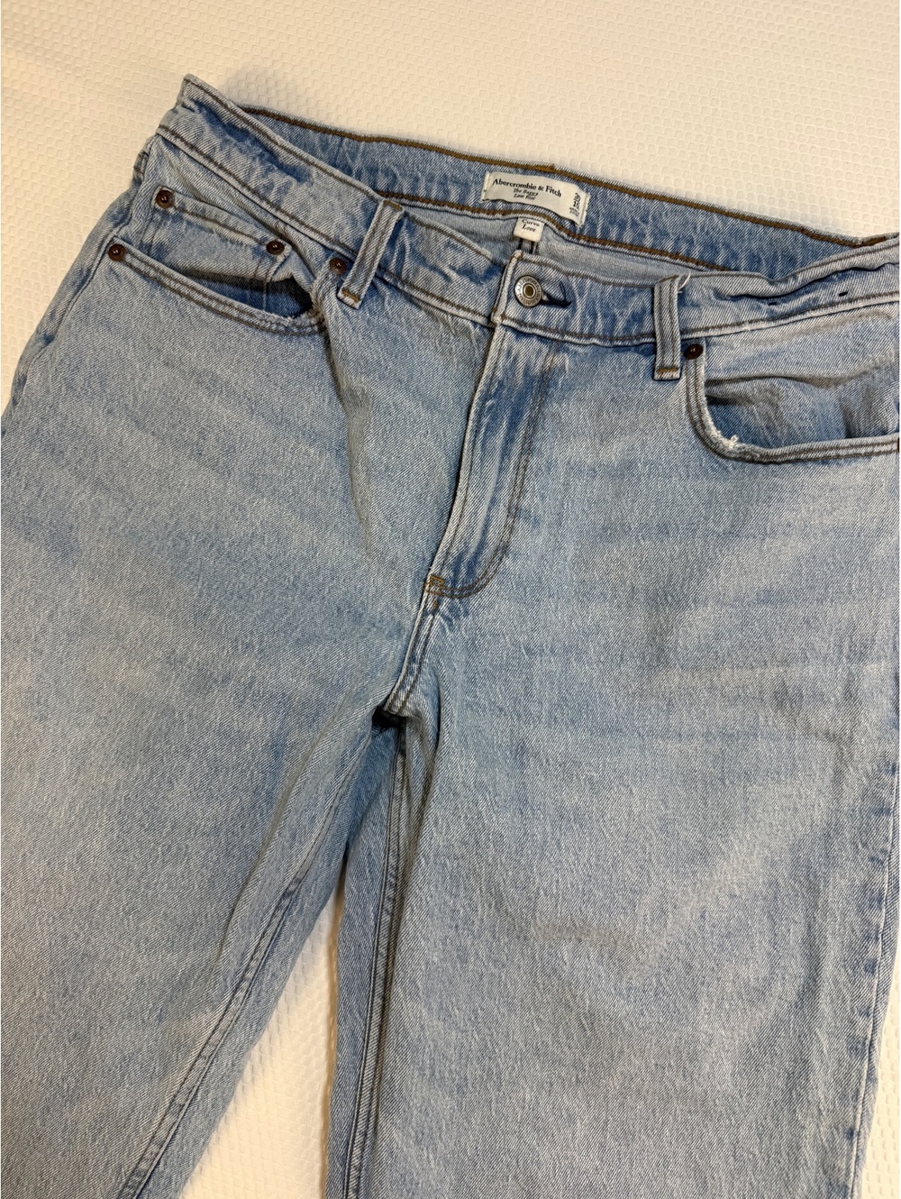 Abercrombie Curve Love The Baggy Low Rise Jeans 30 10R Light Wash Y2K